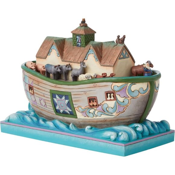 Enesco Jim Shore Heartwood Creek Noah's Ark Set Sail with Faith Figurine NIB NEW - Picture 3 of 10
